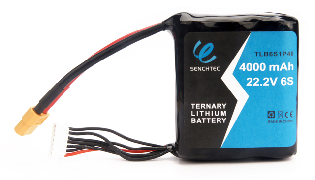 Senchtec 4000 mAh Batería de litio ternario 22.2V 6S potente paquete de batería de largo alcance multicópter Multicópter UAV Drone FPV Batería