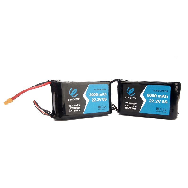 Senchtec 8000 MAh Ternary Lithium Battery Pack 22.2V 6S Powerful Rechargeable Long Range Multicopter Quadcopter Uav Fpv Drone Battery