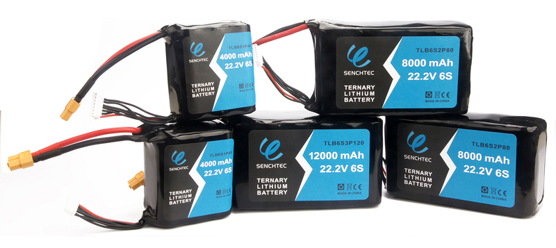 Senchtec 4000 MAh Ternary Lithium Battery Pack 22.2V 6S Powerful Rechargeable Long Range Battery Pack Multicopter Quadcopter Uav Drone Fpv Battery